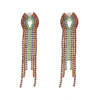 Fashion Claw Chain Studded Tassel Geometric Earrings Nhjj142138 main image 5