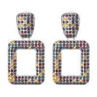 New Geometric Stained Glass Rhinestone Stud Earrings Nhjj142139 main image 8