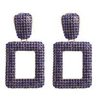 52529 Jujia Nouvelle Européen Et Américain Géométrique Couleur Verre Forage Diamant-intégré Oreille Stud Femmes Accessoires De Croix-la Fourniture Transfrontière main image 9