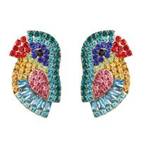 Colorful Rhinestone-studded Bird Earrings Nhjj142145 main image 7