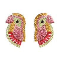Colorful Rhinestone-studded Bird Earrings Nhjj142145 main image 8