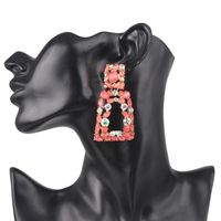 New Geometric Stained Glass Rhinestone Studded Hollow Earrings Nhjj142152 main image 6