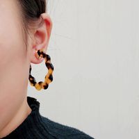 Fashion C Shape Artificial Gemstones Earrings Ear Studs main image 4