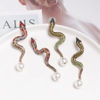Fashion Alloy Snake Beads Stud Earrings Nhjj142181 main image 1