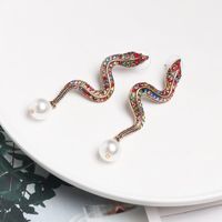 Fashion Alloy Snake Beads Stud Earrings Nhjj142181 main image 3