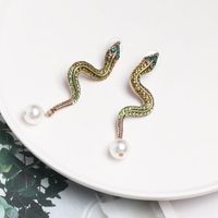 Fashion Alloy Snake Beads Stud Earrings Nhjj142181 main image 4