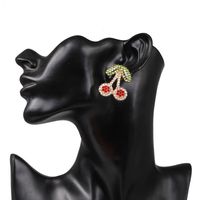 52343 Ohrringe Europäische Und Amerikanische Einfache Persönlichkeit Frucht Serie Hand Gefertigte Kirsch Ohrringe Mit Diamanten Ohrringe 2019 Neu main image 6