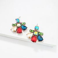 Fashion Rhinestone Glass Flower Earrings Nhjj142196 main image 3