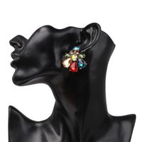 Fashion Rhinestone Glass Flower Earrings Nhjj142196 main image 5