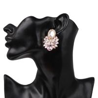 Fashion Rhinestone Glass Flower Earrings Nhjj142205 main image 6