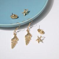 Fashion Shell Starfish Alloy Earrings Nhjj142207 main image 1