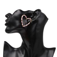 New Alloy Black And White Wire Heart Earrings Nhjj142208 main image 6