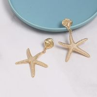 Simple Starfish Earrings Alloy And Alloy Nhjj142222 main image 3