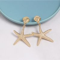 Simple Starfish Earrings Alloy And Alloy Nhjj142222 main image 4