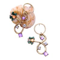 Creative Fresh Gemstone Flower Ladies Earrings Nhqd142227 main image 3