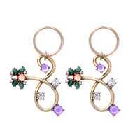 Creative Fresh Gemstone Flower Ladies Earrings Nhqd142227 main image 6