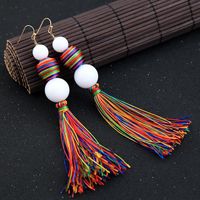 Fashion Colorful Tassel Ball Earrings Nhqd142385 main image 6