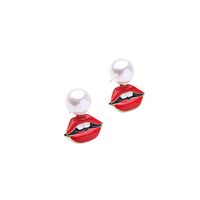 Dripping Glazed Red Lips Beads Earrings Nhqd142398 main image 5