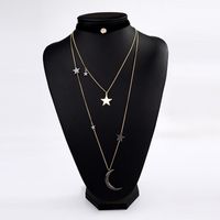 Creative Multilayer Star Moon Necklace Nhqd142410 main image 5