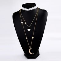 Creative Multilayer Star Moon Necklace Nhqd142410 main image 3
