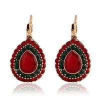 Vintage Bohemian Ethnic Style Ruby Earrings Nhkq142472 main image 1