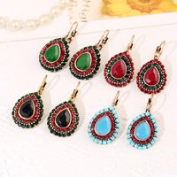 Vintage Bohemian Ethnic Style Ruby Earrings Nhkq142472 main image 3