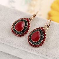 Vintage Bohemian Ethnic Style Ruby Earrings Nhkq142472 main image 8