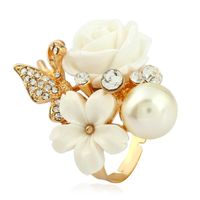 Fabrik Direkte Lieferung Europäischer Und Amerikanischer Modeschmuck Mode Diamant Zeigefinger Ring Öffnung Gold Persönlichkeit Rosen Ring Frauen main image 9