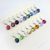 Japonais Et Coréen Nouvelle Cristal Autrichien Boucles D'oreilles Tous-match De Diamant Long Gouttes Pour Les Oreilles Oreille Crochets Simple Et Élégant Boucles D'oreilles Femmes De Cadeaux main image 2