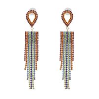 Fashion Claw Chain Studded Tassel Geometric Earrings Nhjj142138 sku image 3