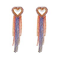 Fashion Claw Chain Studded Tassel Geometric Earrings Nhjj142138 sku image 6