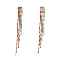 Fashion Claw Chain Studded Tassel Geometric Earrings Nhjj142138 sku image 1