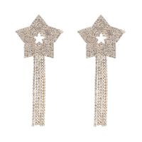 Fashion Claw Chain Studded Tassel Geometric Earrings Nhjj142138 sku image 26