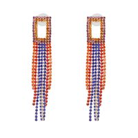 Fashion Claw Chain Studded Tassel Geometric Earrings Nhjj142138 sku image 8
