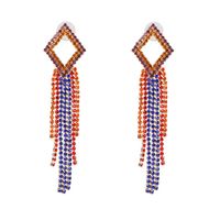 Fashion Claw Chain Studded Tassel Geometric Earrings Nhjj142138 sku image 10