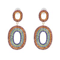 Fashion Claw Chain Studded Tassel Geometric Earrings Nhjj142138 sku image 22