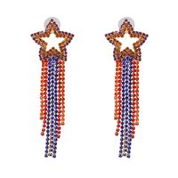 Fashion Claw Chain Studded Tassel Geometric Earrings Nhjj142138 sku image 16