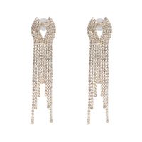 Fashion Claw Chain Studded Tassel Geometric Earrings Nhjj142138 sku image 18