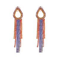 Fashion Claw Chain Studded Tassel Geometric Earrings Nhjj142138 sku image 12
