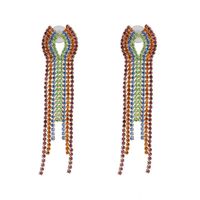 Fashion Claw Chain Studded Tassel Geometric Earrings Nhjj142138 sku image 17