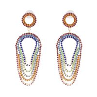 Fashion Claw Chain Studded Tassel Geometric Earrings Nhjj142138 sku image 24