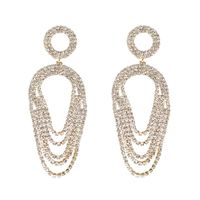 Fashion Claw Chain Studded Tassel Geometric Earrings Nhjj142138 sku image 25