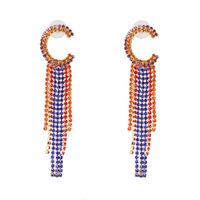 Fashion Claw Chain Studded Tassel Geometric Earrings Nhjj142138 sku image 14