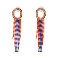 Fashion Claw Chain Studded Tassel Geometric Earrings Nhjj142138 sku image 15