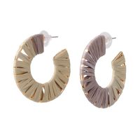 Fashion C Shape Artificial Gemstones Earrings Ear Studs sku image 3