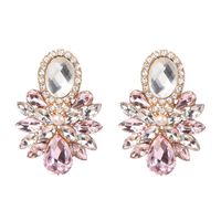 Fashion Rhinestone Glass Flower Earrings Nhjj142205 sku image 2