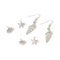 Fashion Shell Starfish Alloy Earrings Nhjj142207 sku image 1