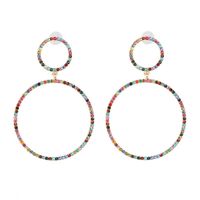New Geometric Circle Studded Earrings Nhjj142213 sku image 1