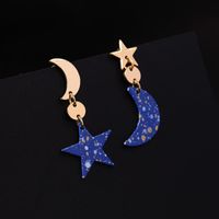 Fashion Simple Stars Moon Alloy Earrings Nhqd142313 sku image 1