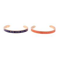 Simple Pattern Drop Glaze Two-color Set Of Ladies Bracelet Nhqd142351 sku image 1